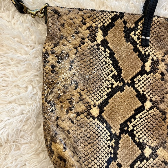 Clare V. Snakeskin Attaché tote - Picture 3 of 5